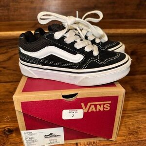 Vans Kids Black and White Sneakers